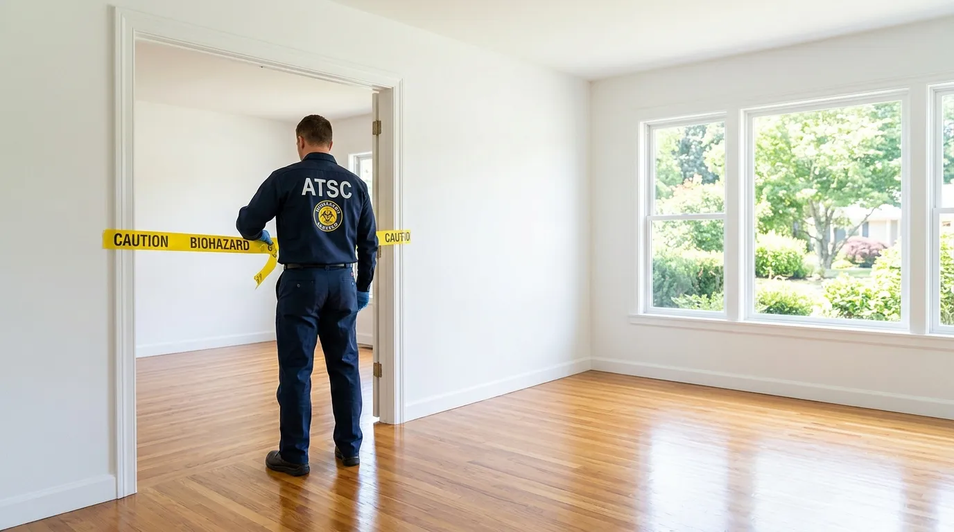 Certified biohazard cleanup crew performing Crime Scene Cleanup in Cheval